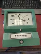 Acroprint Time Clocks for sale | eBay