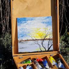 Winter Sunset Painting by Daniel Urbaník | Saatchi Art Trinidad And Tobago