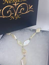 Vintage White Pearl 16 inch Y Necklace – Nemesis Jewelry NYC