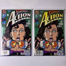 Action Comics #662 Newsstand/Direct Lot Superman Identity ...