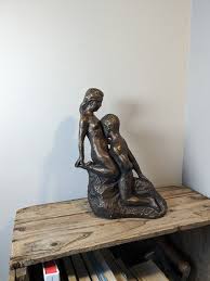 Vintage Signed 1968 Austin Production Nude Lovers Sculpture ...