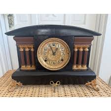 Gilbert Black Mantel Clock - Etsy