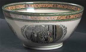 Cries of London (Green & Brown rim) 8" Chinese Bowl by Adams ...