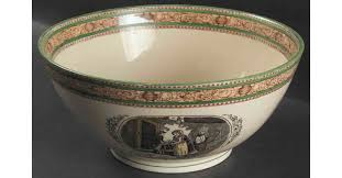 Cries of London (Green & Brown rim) 10" Large Salad Serving ...