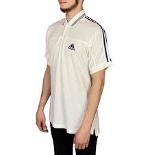 90s Adidas Vintage Men's Polo Shirt - M White Cotton Blend ...