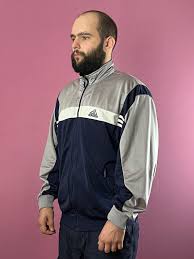 90s Adidas Back Logo Vintage Men's Track Jacket - L - Etsy