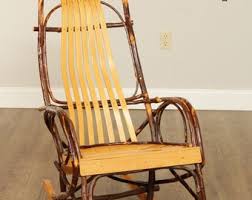 Amish Adirondack Style Oak and Bent Hickory Rocker - Etsy