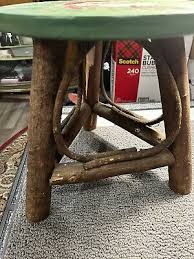 Vintage Christmas Stool Saint Nick's Campground Santa | eBay