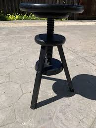 Vintage Black Swivel Printers Chair Stool Bench Adjustable | eBay