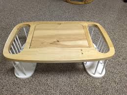 Vtg. Wooden Bed Tray W/ Adjustable Table and Side ...