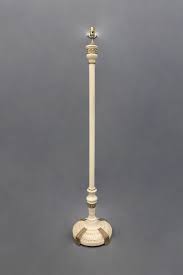 Vintage Wooden Floor Lamp in Off White | Chairish