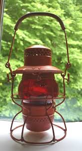 Antique Red Railroad Lantern Adams & Westlake Patent Pending ...