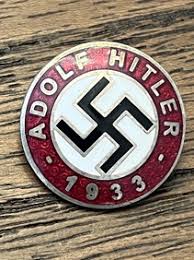 Ww2 German Nsdap Adolf Hitler 1933 Lapel Pin W/maker Marks