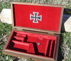 Vintage Wooden Display case for Luger P-08 pistol and accessories | #1853218084