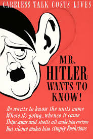 Mr. Hitler Wants To Know - Careless Talk - World War II - UK Propaganda Poster | eBay