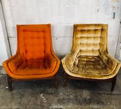 Tufted High Back Lounge Chairs — Recovered Interior Inc.