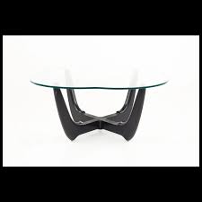 Mid-Century Glass and Ebonized Base Coffee Table. For Sale ...