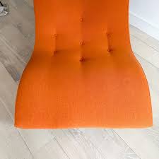 Adrian Pearsall for Craft Associates Inc Wave Chaise - New Orange Upholstery at 1stDibs