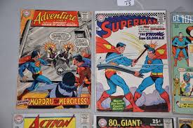 Sold at Auction: 13 Silver & Bronze Age SUPERMAN ACTION ...