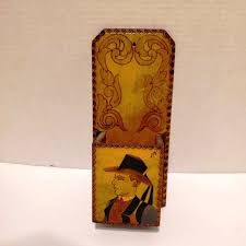 Vintage French Hand Painted Wooden Match Holder / French ...