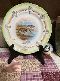 Antique Plate With Bird - Etsy