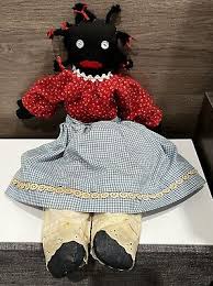 1980s African American Raggedy Ann Style Doll Braided Hair & Apron 18” Tall | eBay