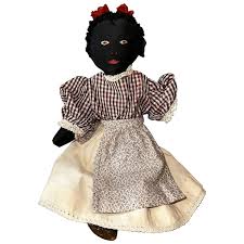 Old 12” Folk Art Stitched Face Cloth Rag Doll. For Sale at Ruby Lane