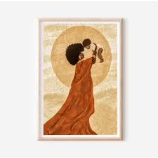 African Mother Illustration Print | Empowerment Print ...
