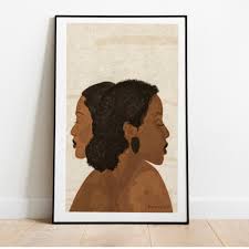 African Women Abstract Art | Gift New Home | Living Room ...