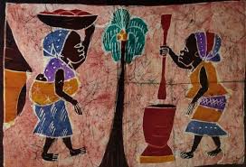 Handmade Original African Tie Dye Women at the Village ...