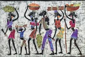 Authentic Batik Wall Hanging, African People Design - Etsy