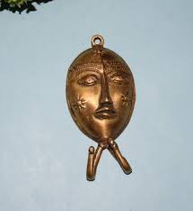Tribal Woman Face Hook | 5'' Inches Double Wall Hook | Brass ...