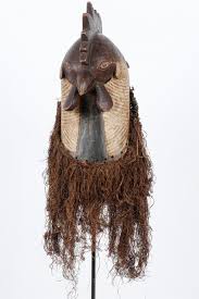 Lot - African Songye / Luba Rooster Helmet Mask, Mid 20th C., DRC