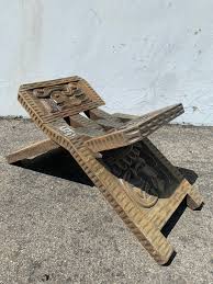 Antique Rustic Bench Primitive Wood Style Stool Ottoman Cabin Footstool Footrest Hassock MCM Seating Wood Folding Bed Boho Bohemian Reclaim