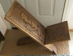 African Hand Carved Wood Chair - Birthing Stool - | eBay