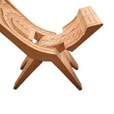 Vintage Hand Carved Wood African Bi-fold Chair 21" Decorative Art Seat | eBay