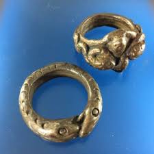 Antique 2 Ring Snake Head Serpent MAGIC Amulet POWER WEALTH Luck LOVE Infinity | eBay
