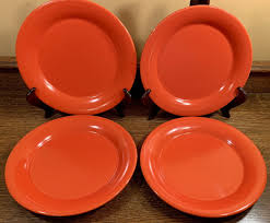 Lot Of 4 Vintage 1976-77 Franciscan FIRE DANCE Red 8.5 ...