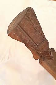 Unique VTG African Wood Bowl w/Hand Carved 3 Legged Stand from 1 Piece of Wood | eBay