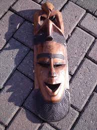 Wood Carving Wall Face Mask ~ Tribal Face Mask. | eBay