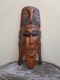 African Carved Wooden Mask, Ethnic, Tribal, Vintage Wall Decor - Etsy Denmark