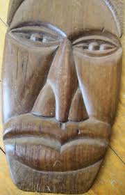 Wood Carving, Afro-Caribbean Black Man's Face, Banana Tree, Sun, Vintage Art | eBay