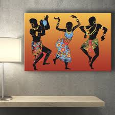 African Art Dance Canvas Prints Wall Art - Painting Canvas ...