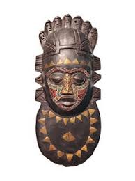 Benin African Carved Beaded Mask