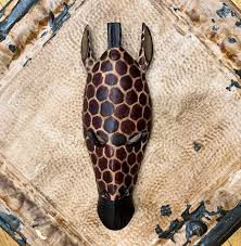 Large Giraffe Mask Wall Plaque Animal Lover Handmade ...