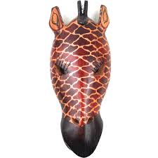 Wooden Giraffe Wall Mask – Hand-Carved in Kenya | Fair ...