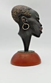 Vintage Art Deco MID CENTURY Bronze African Statue Of ...