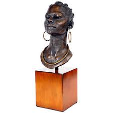 Bust of African Woman, african statue, black woman ...