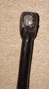 Antique Ebony African Tribal Walking Stick - Hand-Carved ...