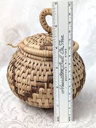 Hand Woven African Basket Lidded Geometric 5”x5” | eBay